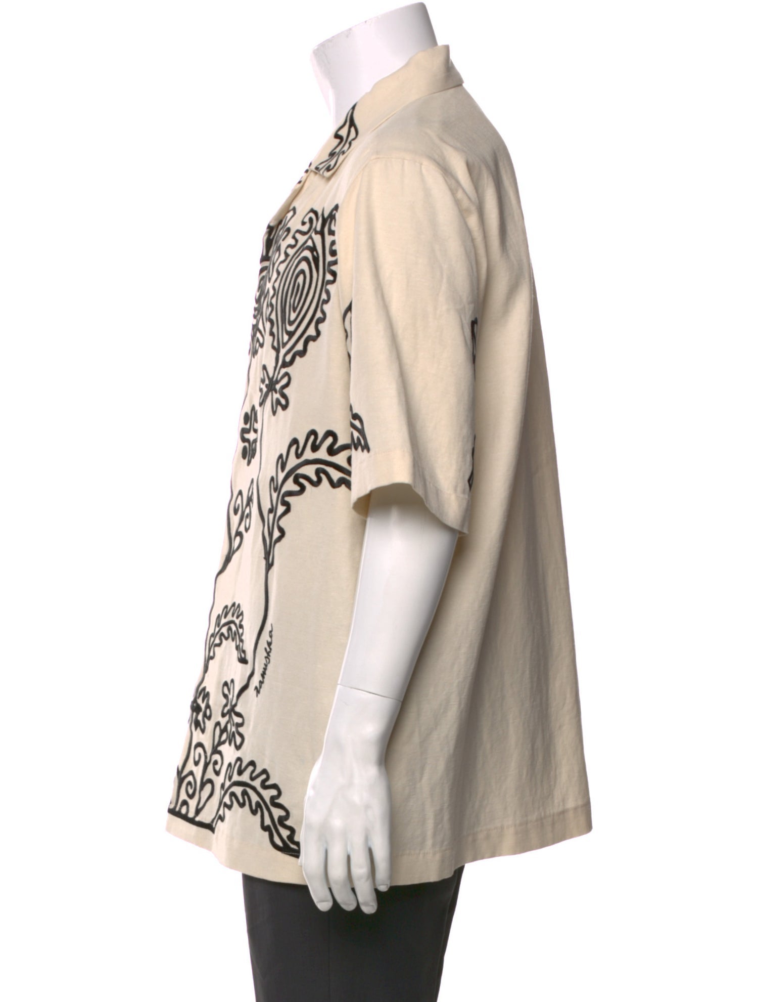 Nanushka Floral Print Short Sleeve Dress Shirt