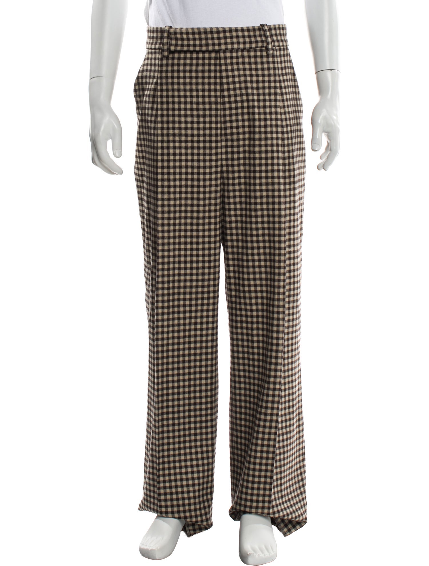 Nanushka Plaid Print Pants