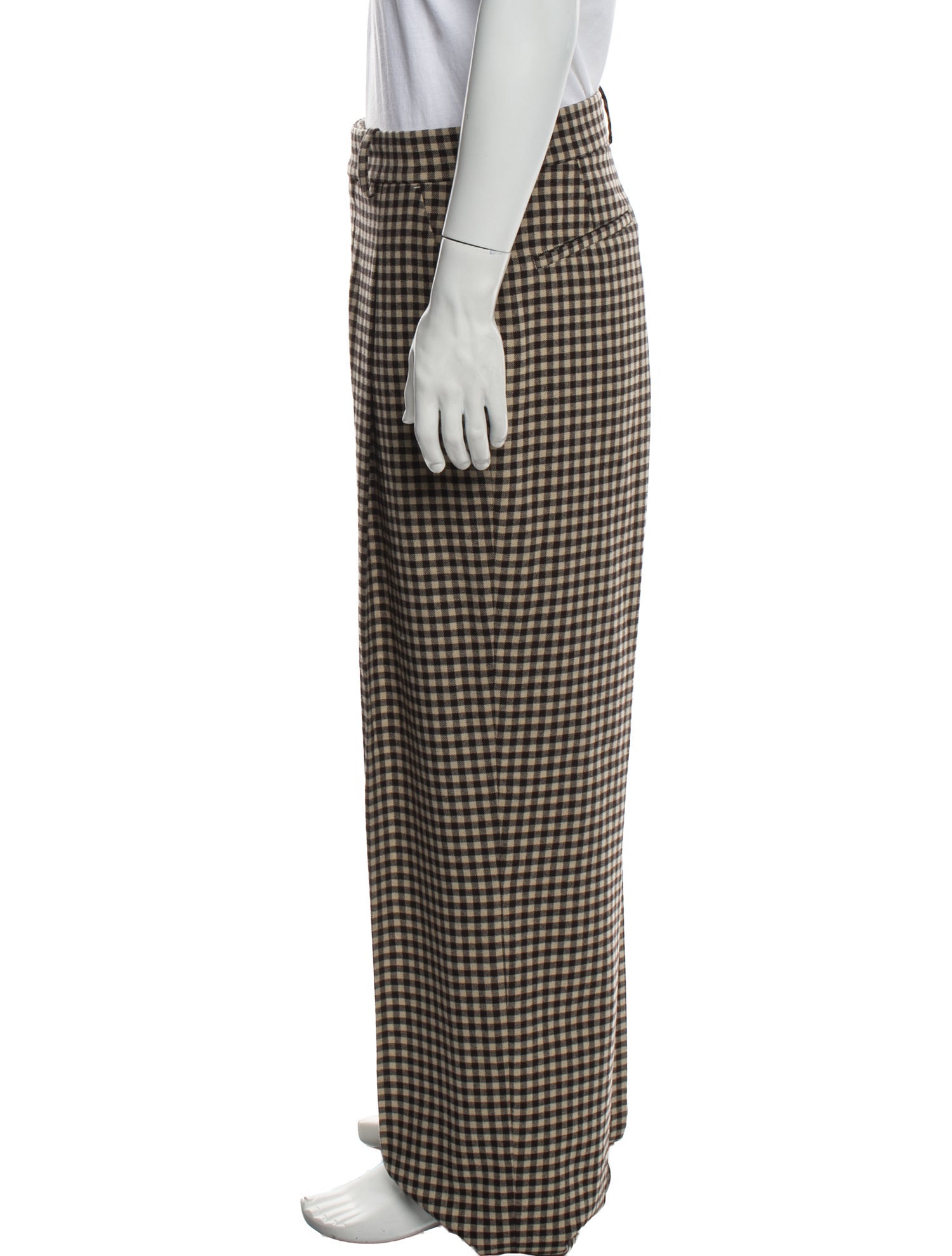 Nanushka Plaid Print Pants