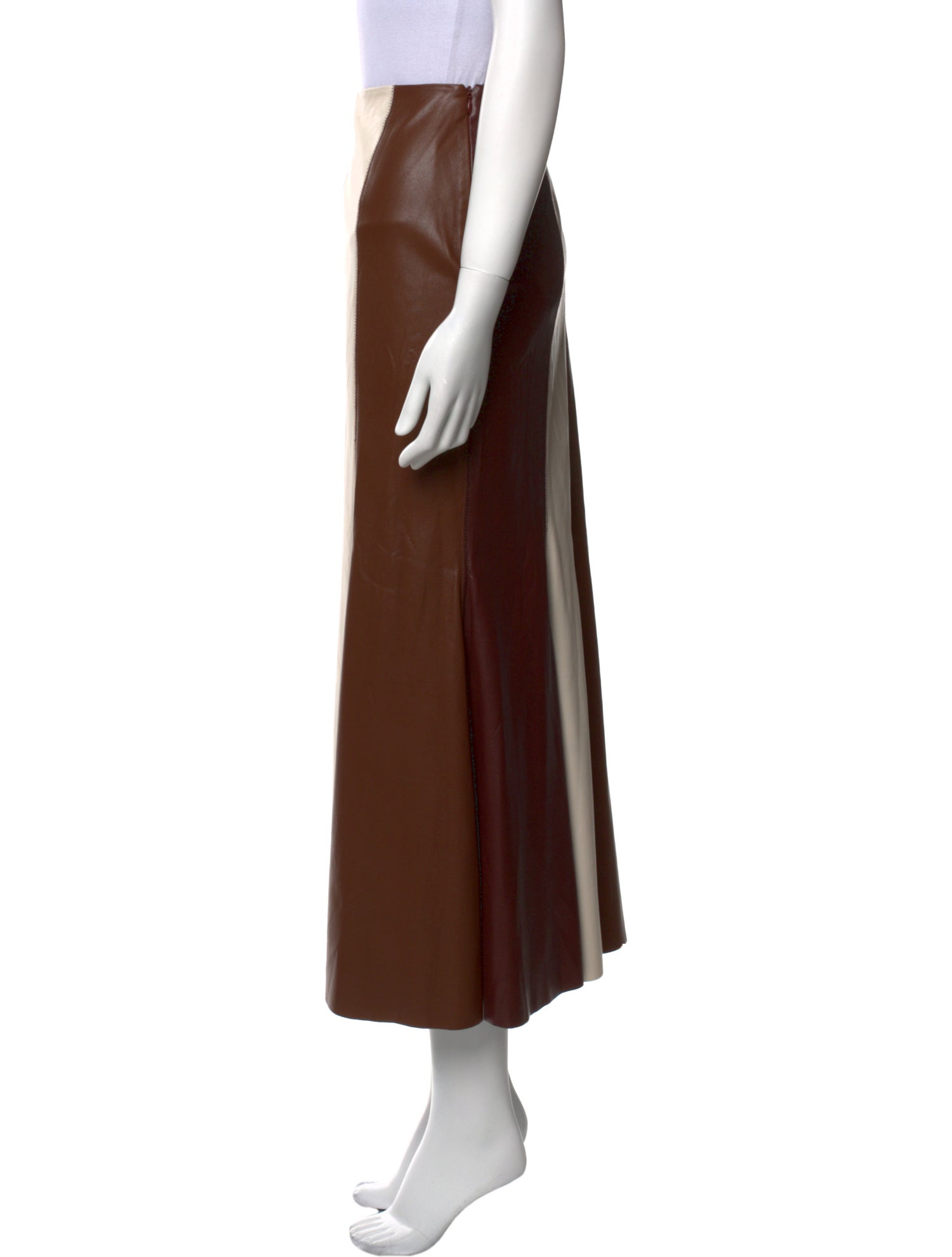 Nanushka Colorblock Pattern Midi Length Skirt