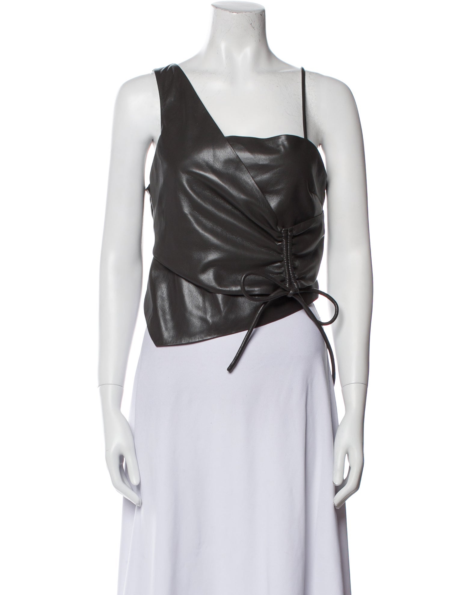 Nanushka Asymmetrical Sleeveless Crop Top