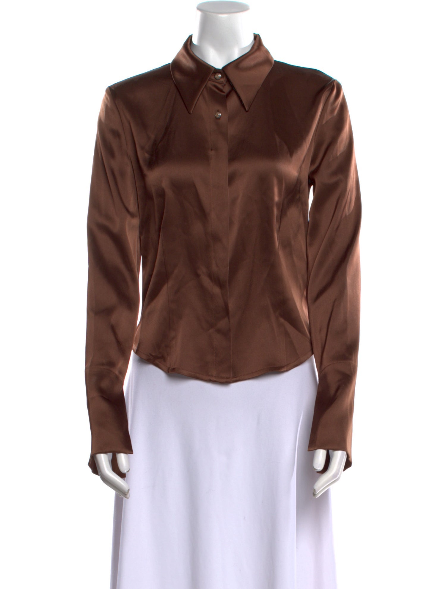 Nanushka Long Sleeve Button-Up Top