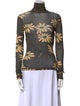 Nanushka Floral Print Turtleneck Sweatshirt