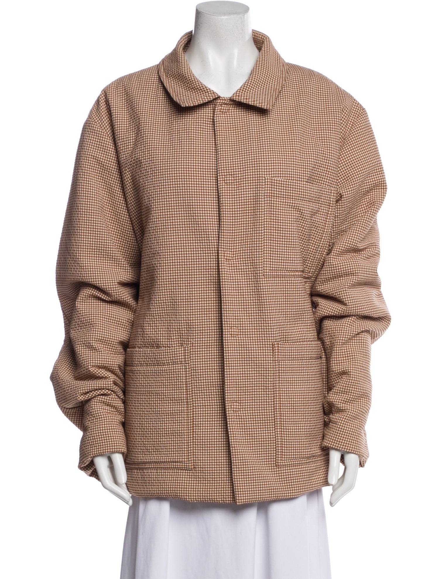 Nanushka Plaid Print Coat