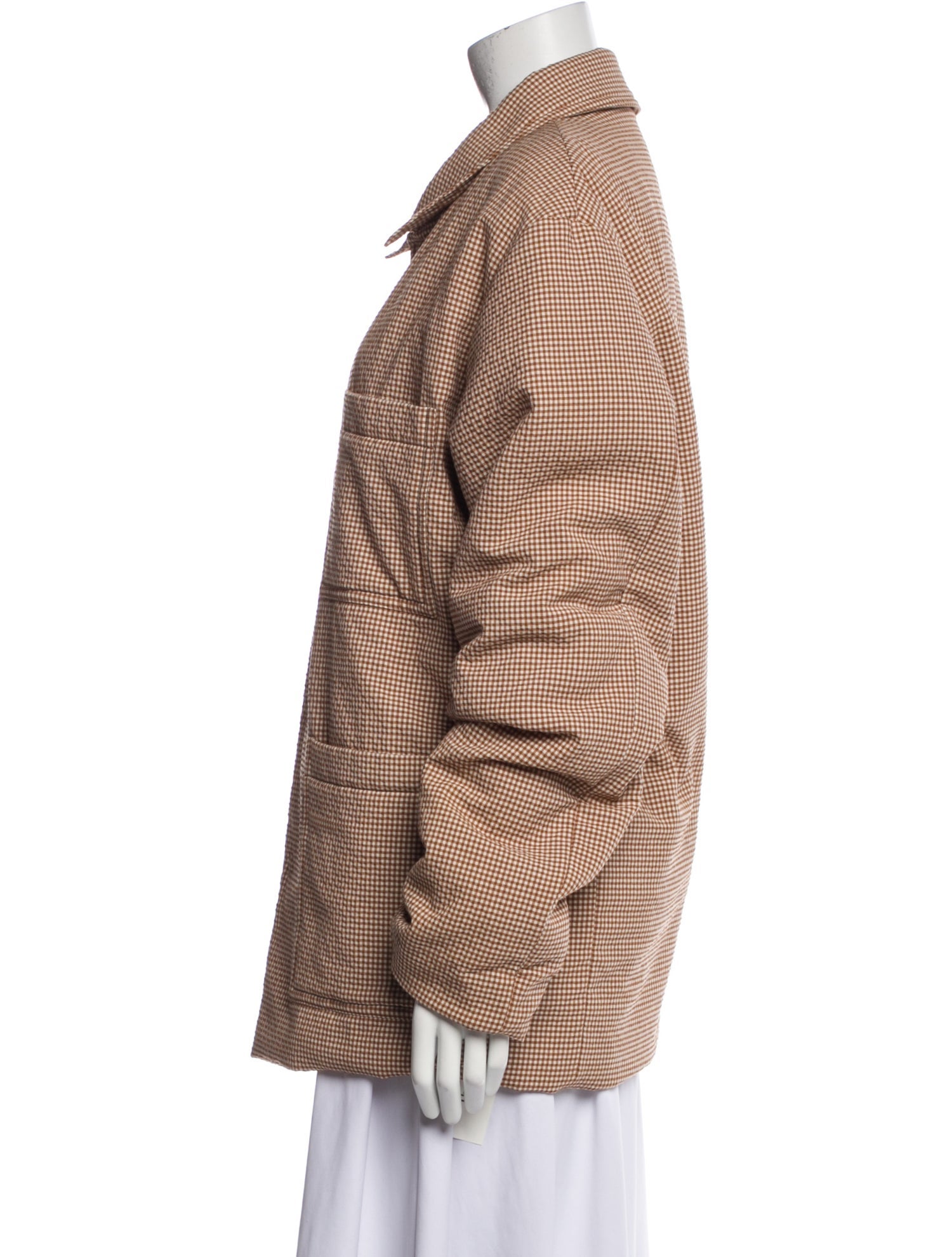 Nanushka Plaid Print Coat