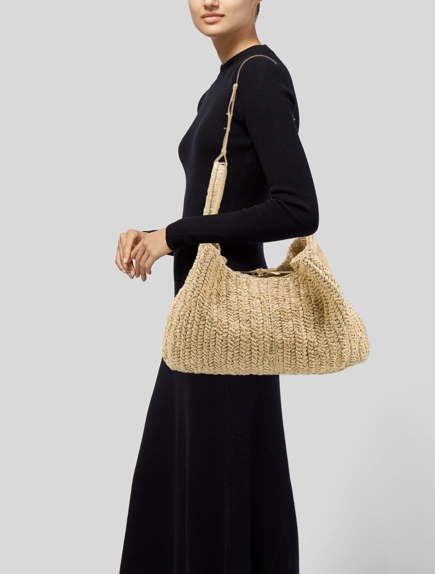 Nanushka Raffia Hobo