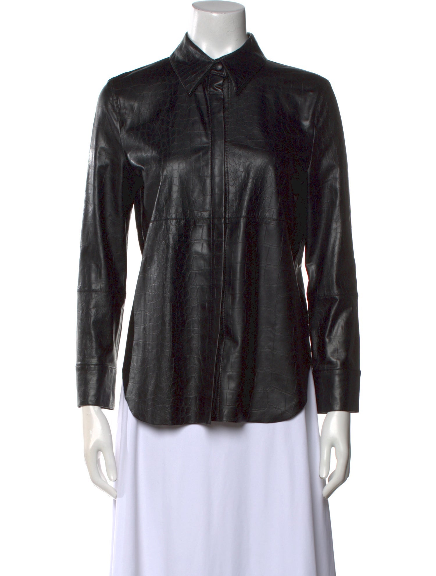 Nanushka Long Sleeve Button-Up Top