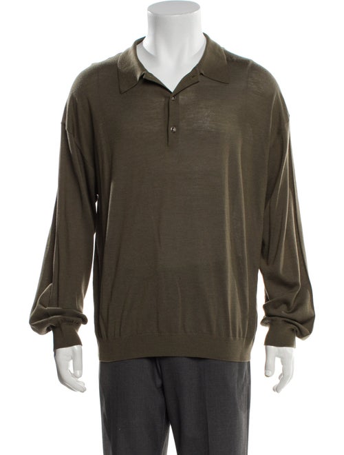 Nanushka Merino Wool Collar Polo Sweater