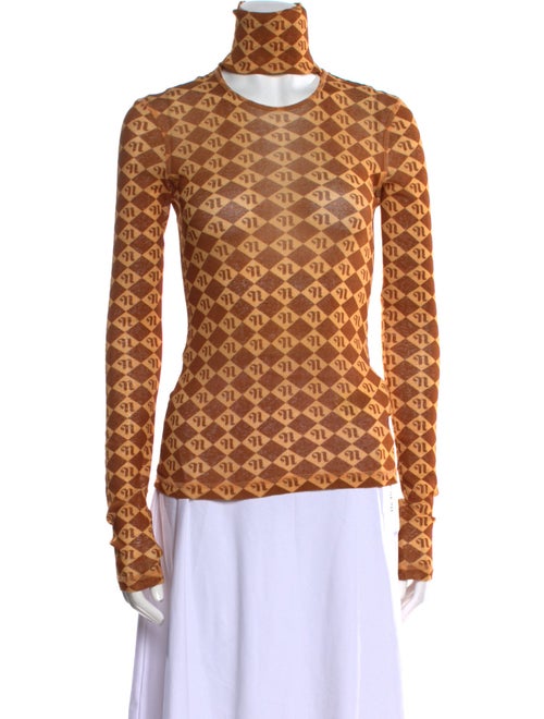 Nanushka Printed Turtleneck Top