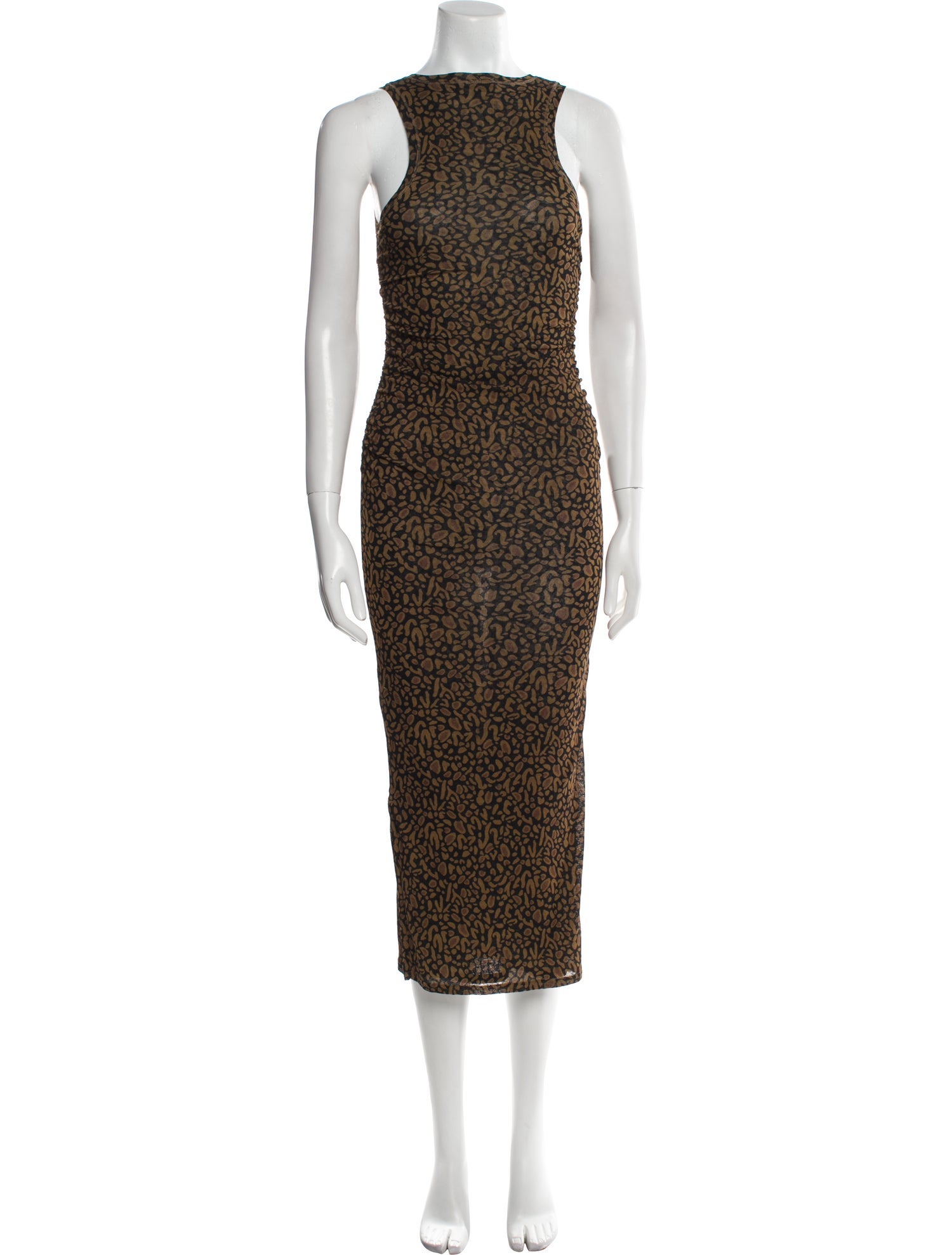 Nanushka Animal Print Midi Length Dress
