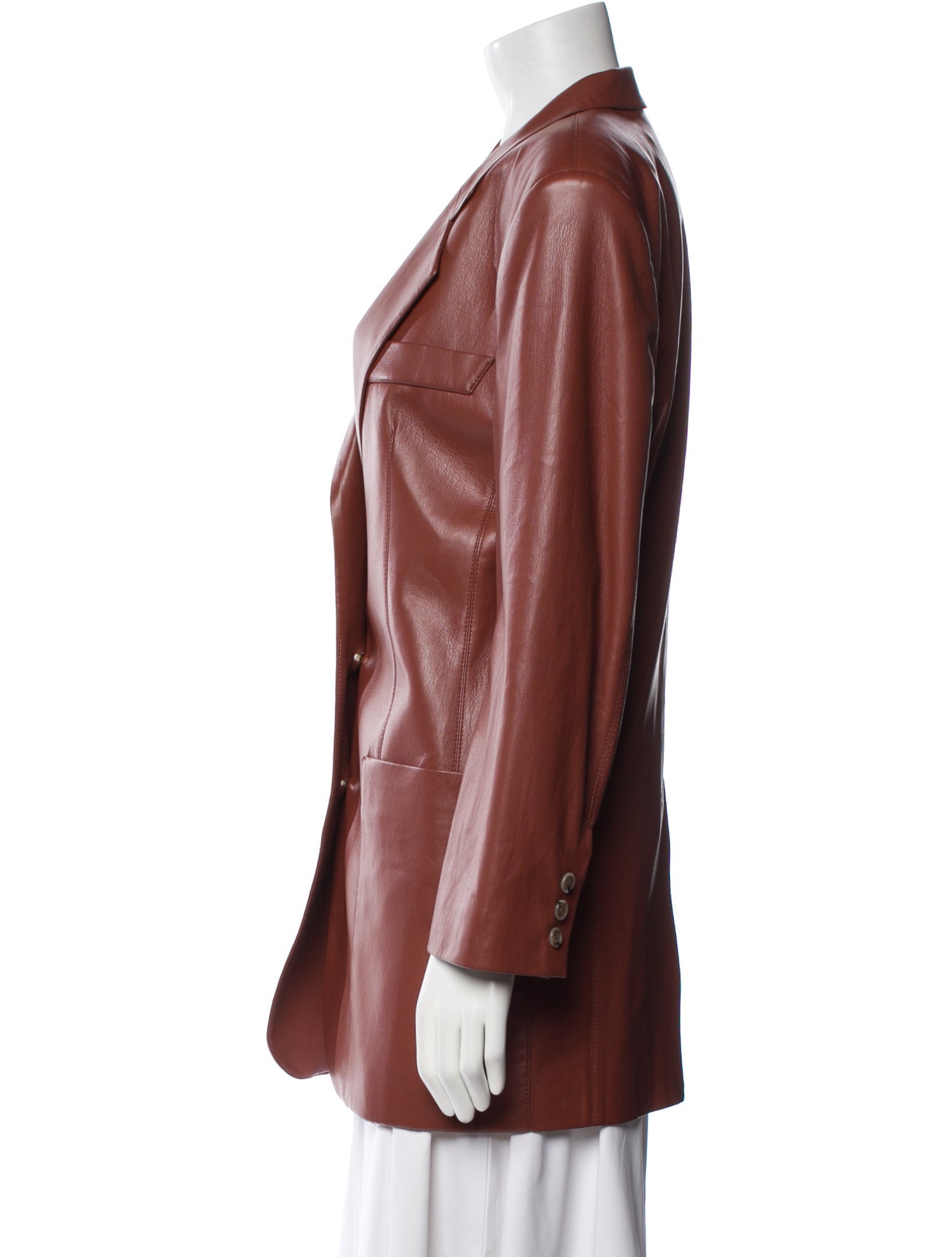 Nanushka Faux Leather Blazer