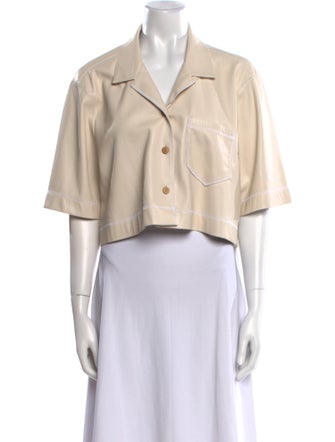 Nanushka Short Sleeve Crop Top