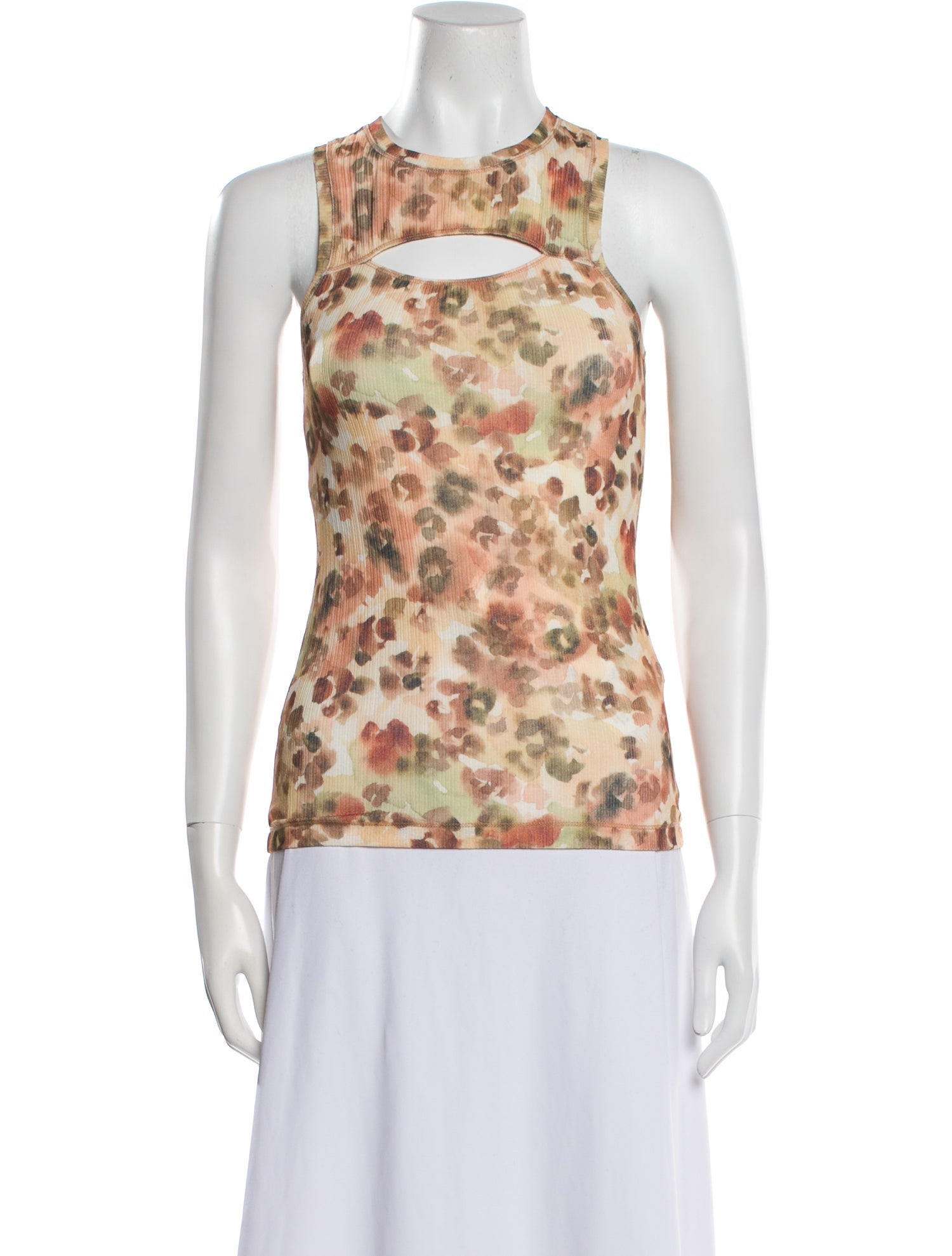 Nanushka Floral Print Crew Neck Top
