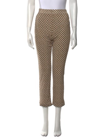 Nanushka Plaid Print Straight Leg Pants