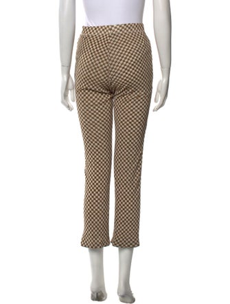 Nanushka Plaid Print Straight Leg Pants