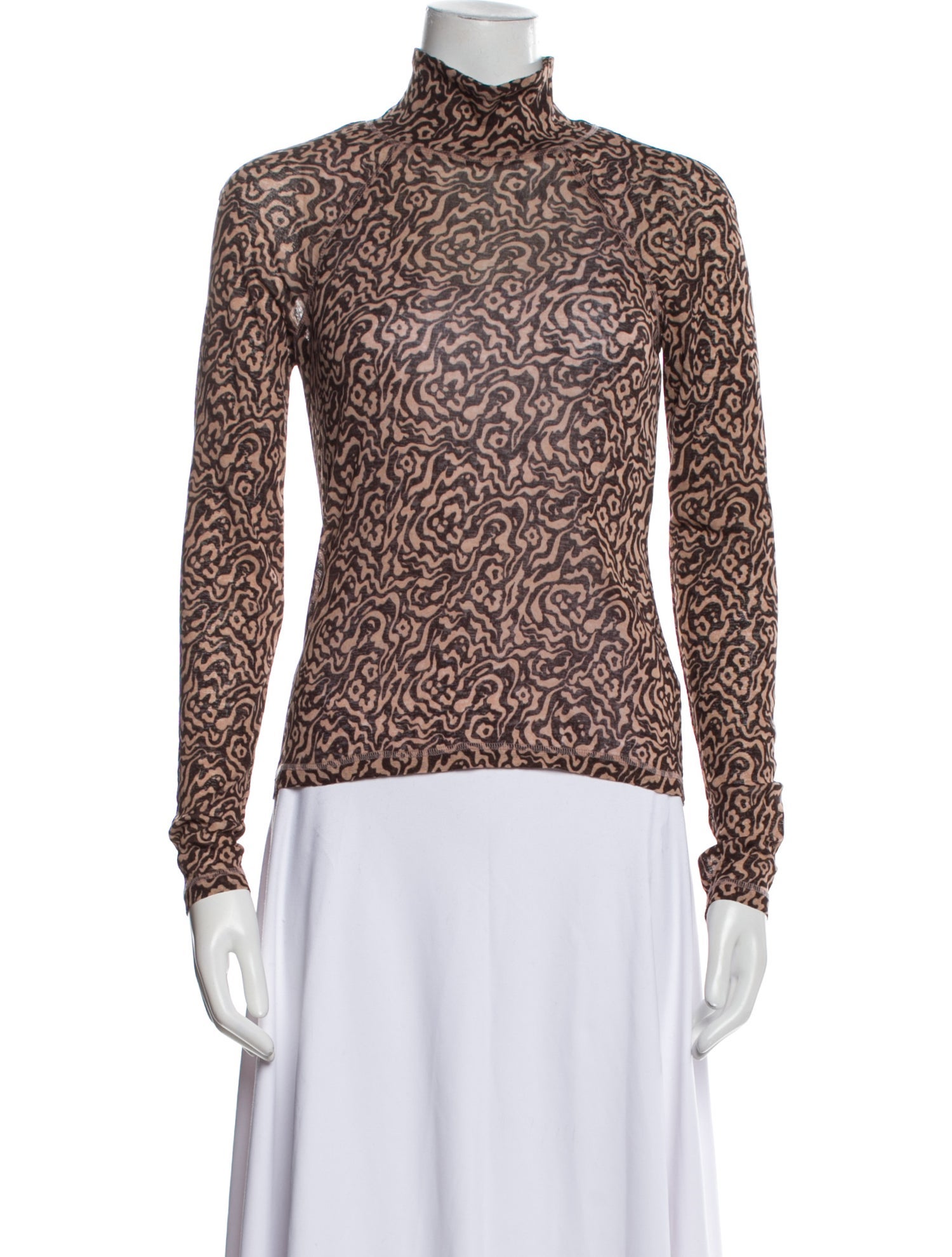 Nanushka Printed Turtleneck Top