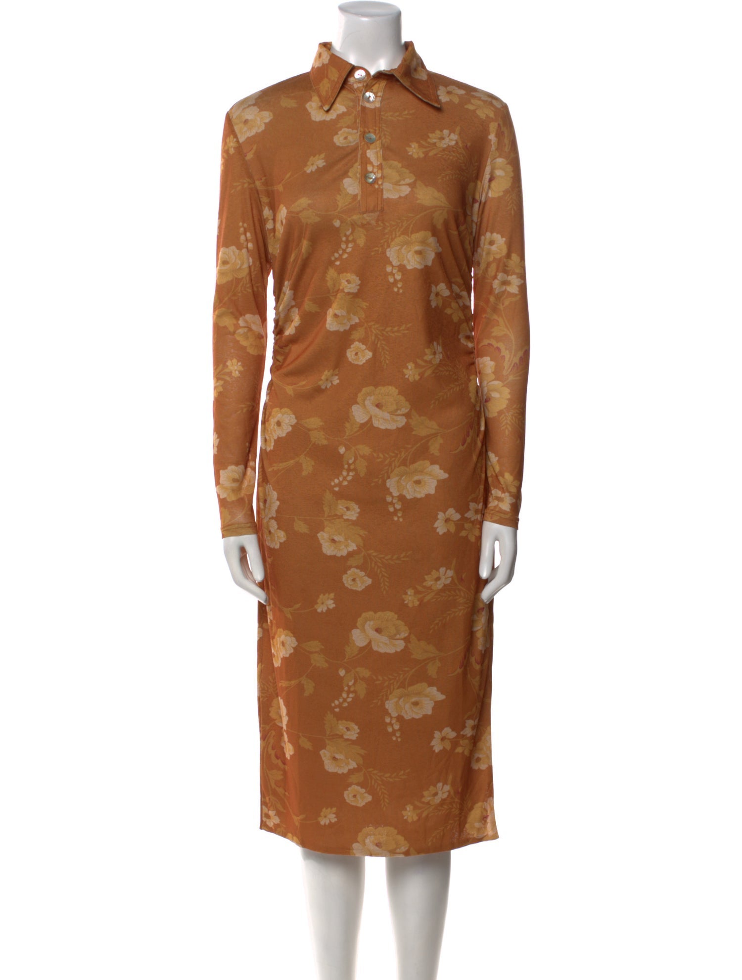 Nanushka Floral Print Midi Length Dress