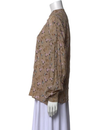 Nanushka Printed Mock Neck Blouse