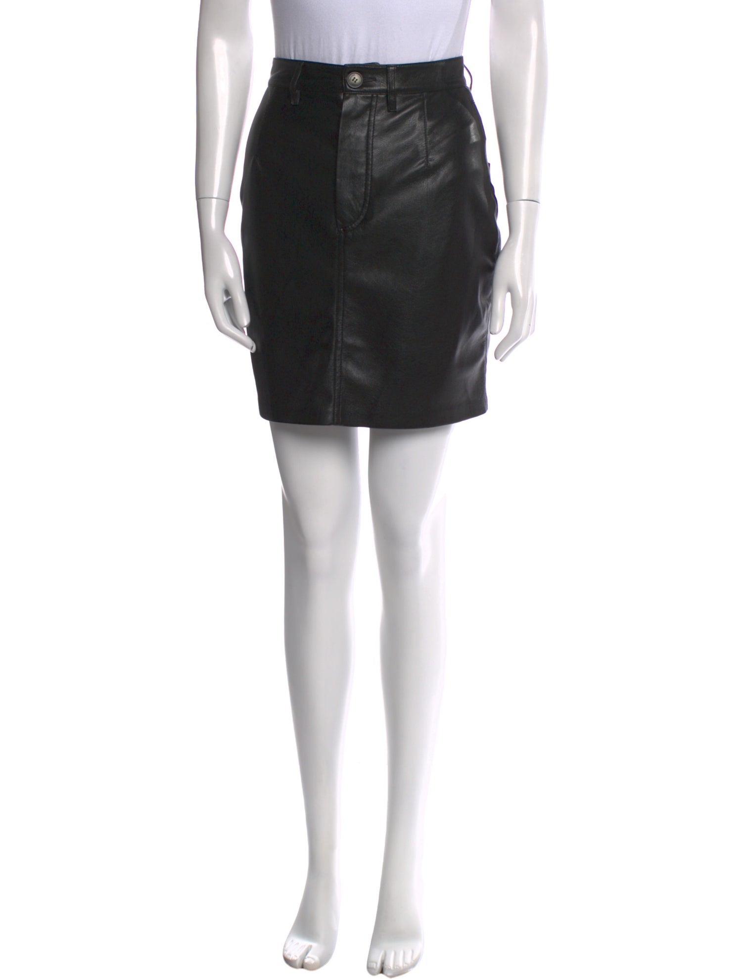 Nanushka Leather Trim Embellishment Mini Skirt