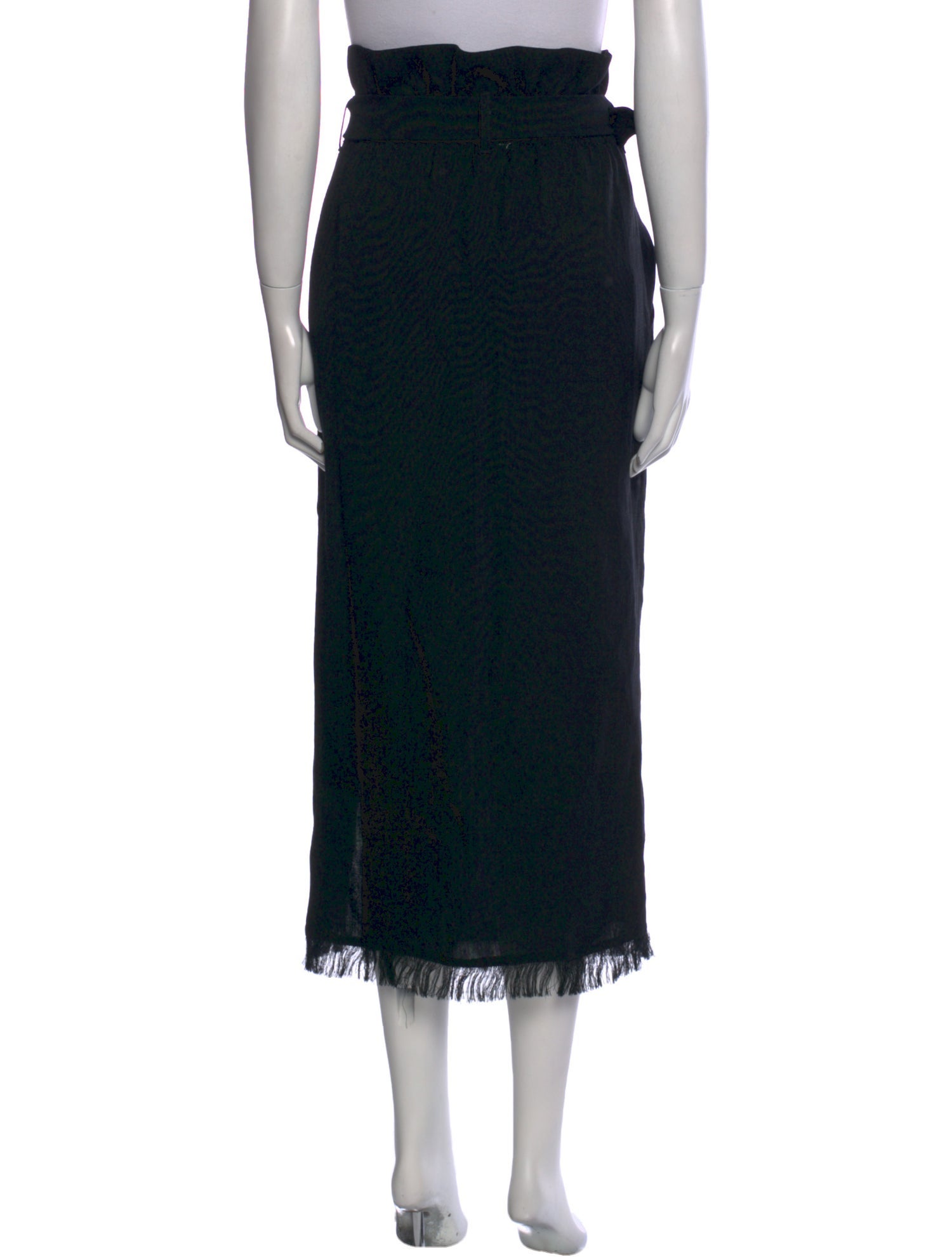 Nanushka Fringe Trim Accent Midi Length Skirt