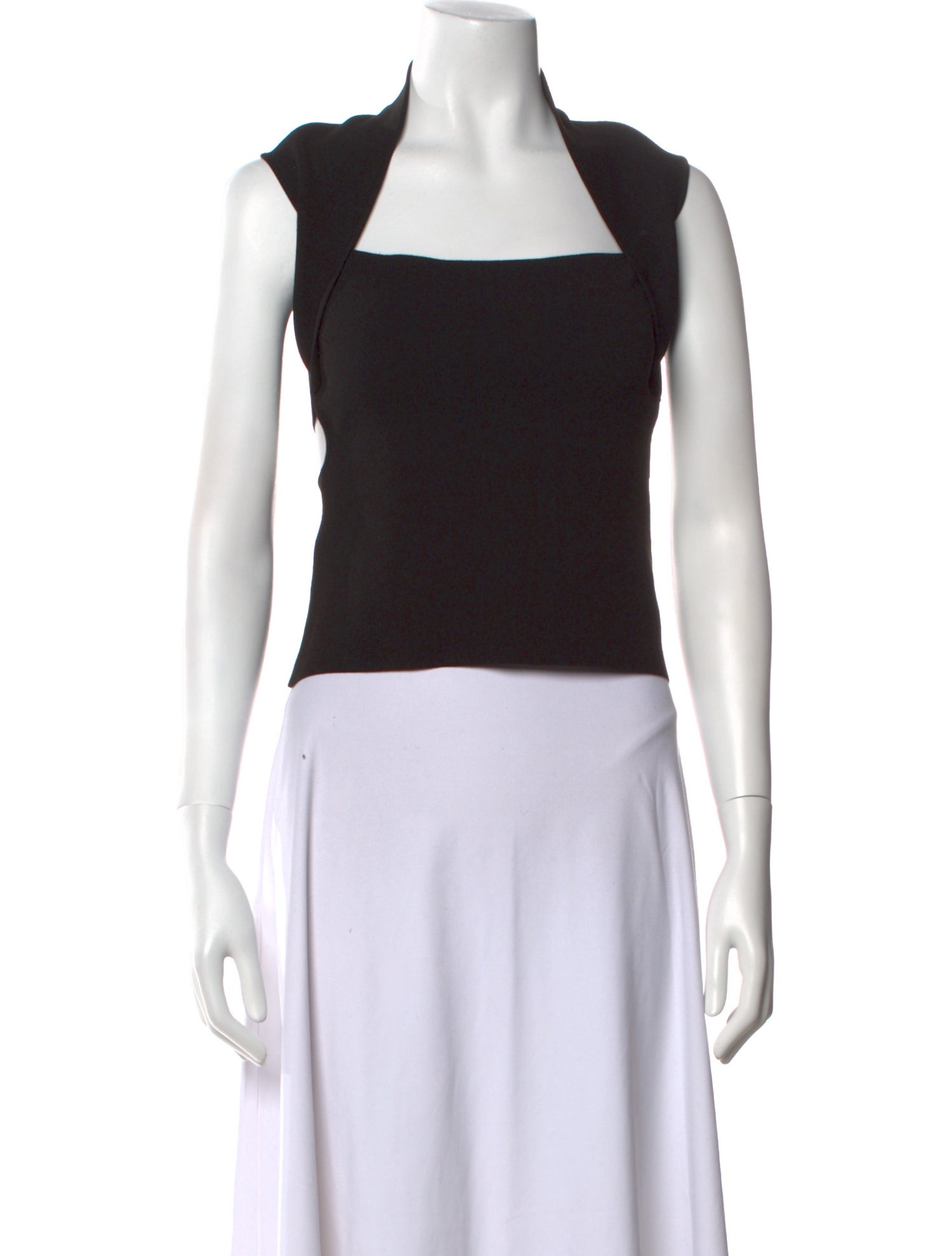 Nanushka Square Neckline Sleeveless Crop Top