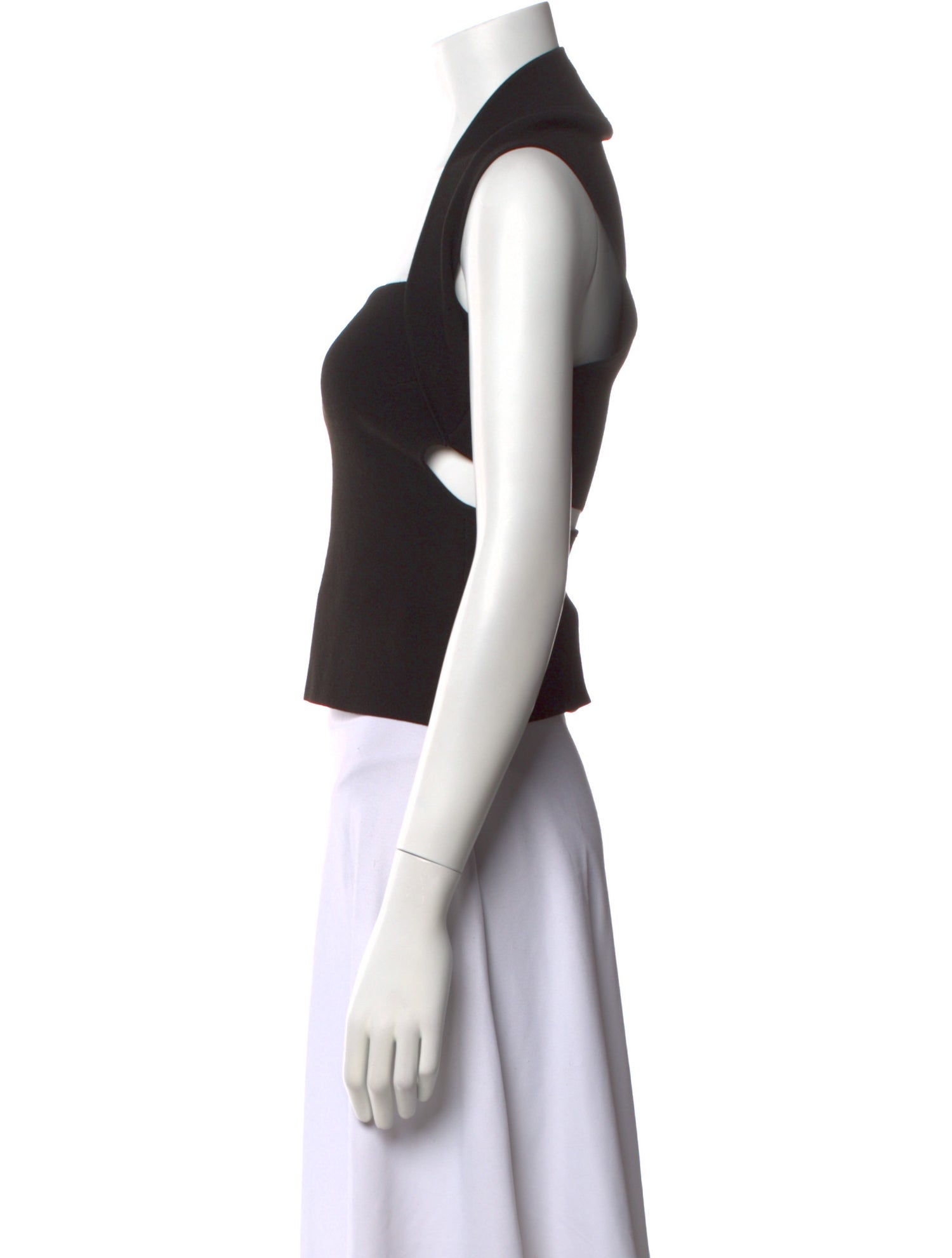 Nanushka Square Neckline Sleeveless Crop Top