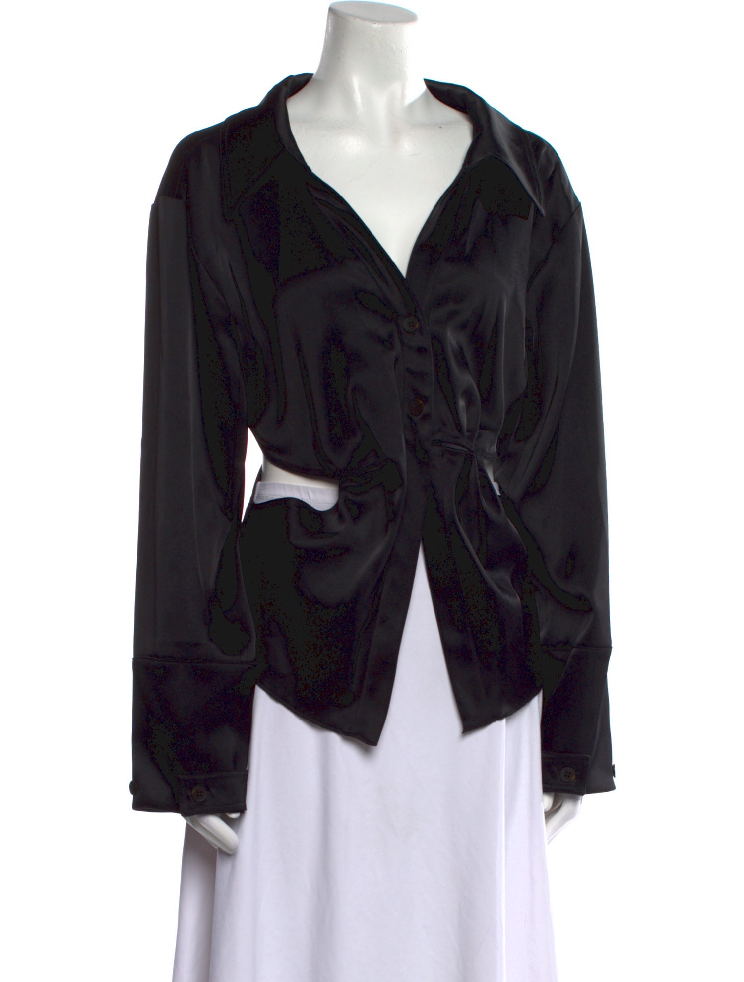 Nanushka V-Neck Long Sleeve Blouse