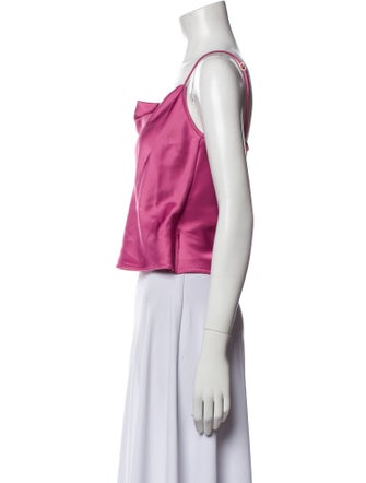 Nanushka Square Neckline Sleeveless Crop Top