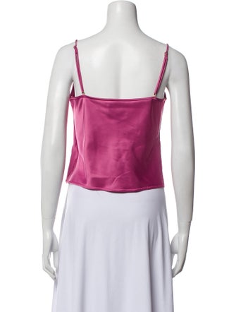 Nanushka Square Neckline Sleeveless Crop Top