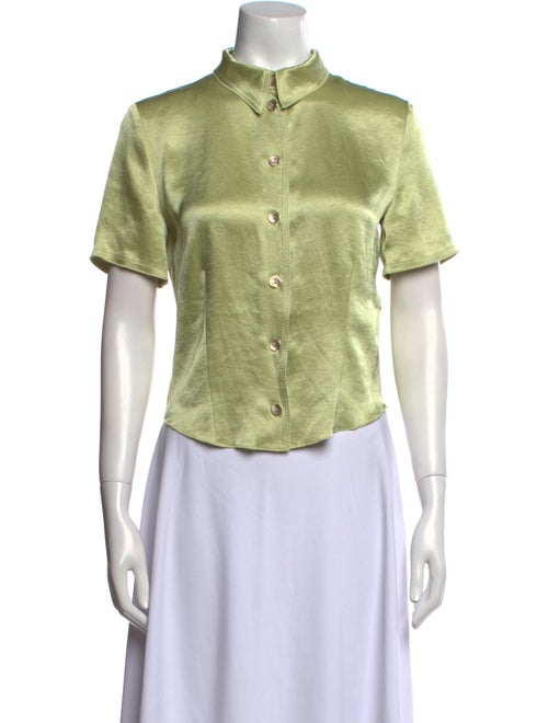 Nanushka Short Sleeve Button-Up Top