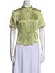 Nanushka Short Sleeve Button-Up Top