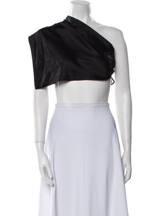 Nanushka One-Shoulder Short Sleeve Crop Top