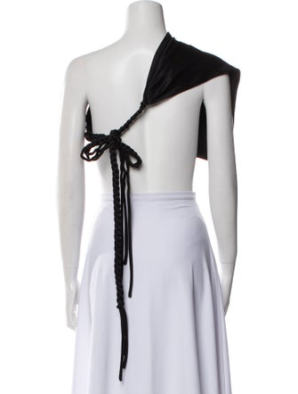 Nanushka One-Shoulder Short Sleeve Crop Top