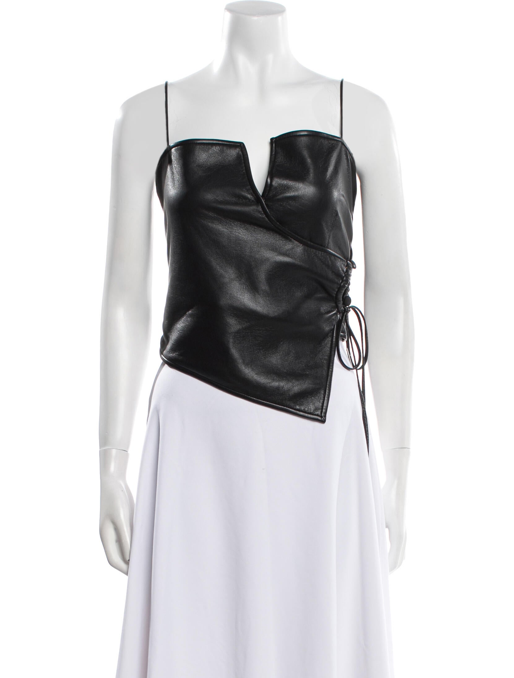 Nanushka Square Neckline Sleeveless Crop Top