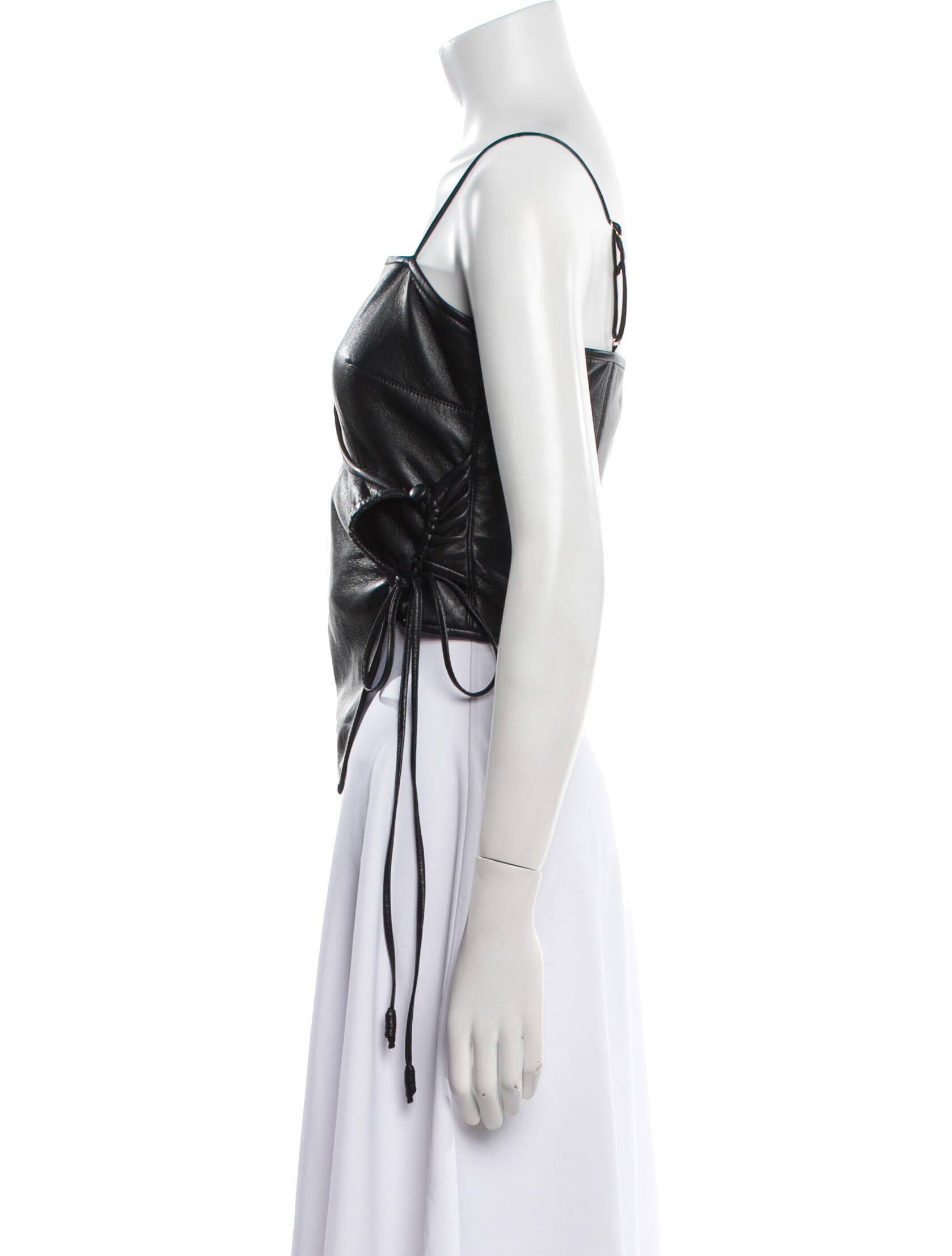 Nanushka Square Neckline Sleeveless Crop Top