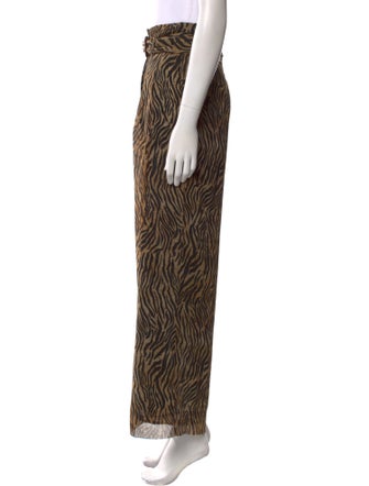 Nanushka Animal Print Wide Leg Pants