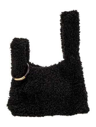 Nanushka Faux Fur Top Handle Bag