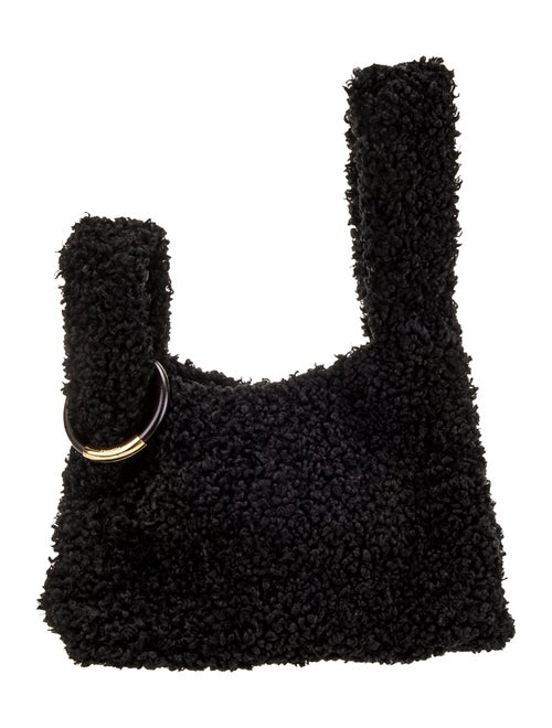 Nanushka Faux Fur Top Handle Bag