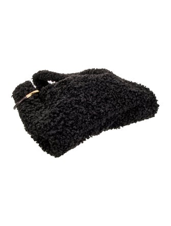 Nanushka Faux Fur Top Handle Bag