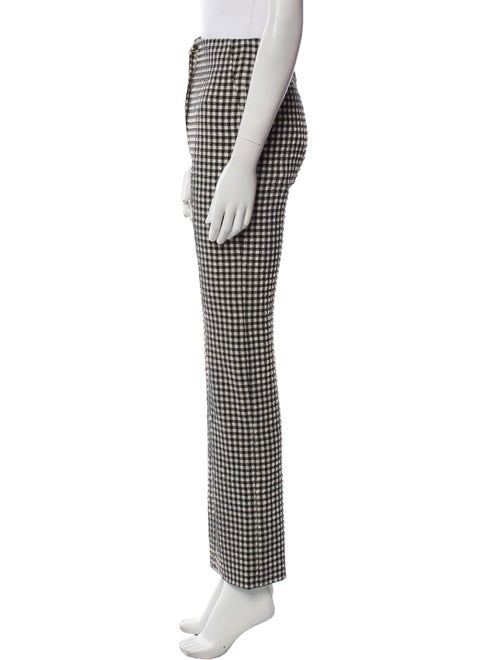 Nanushka Plaid Print Wide Leg Pants