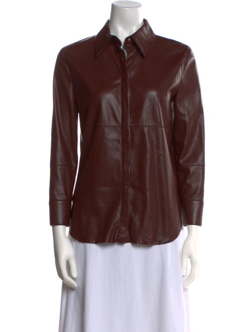 Nanushka Three-Quarter Sleeve Button-Up Top