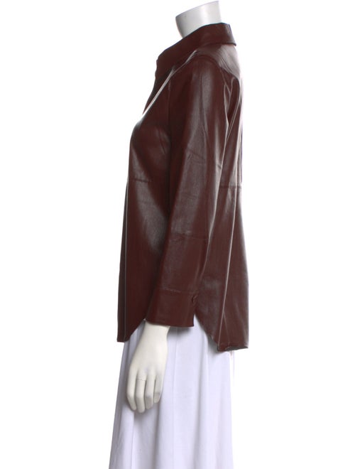 Nanushka Three-Quarter Sleeve Button-Up Top