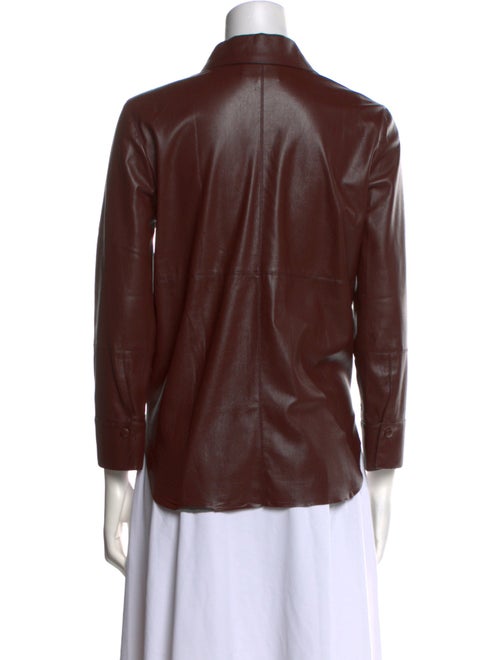 Nanushka Three-Quarter Sleeve Button-Up Top