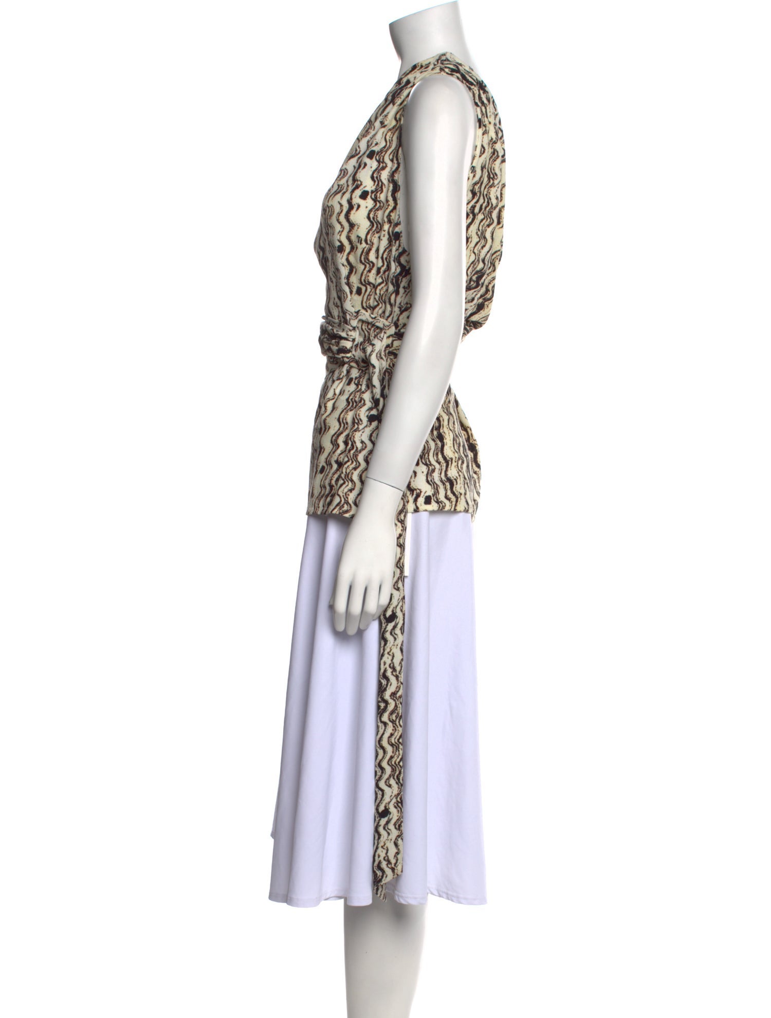 Nanushka Printed One-Shoulder Top