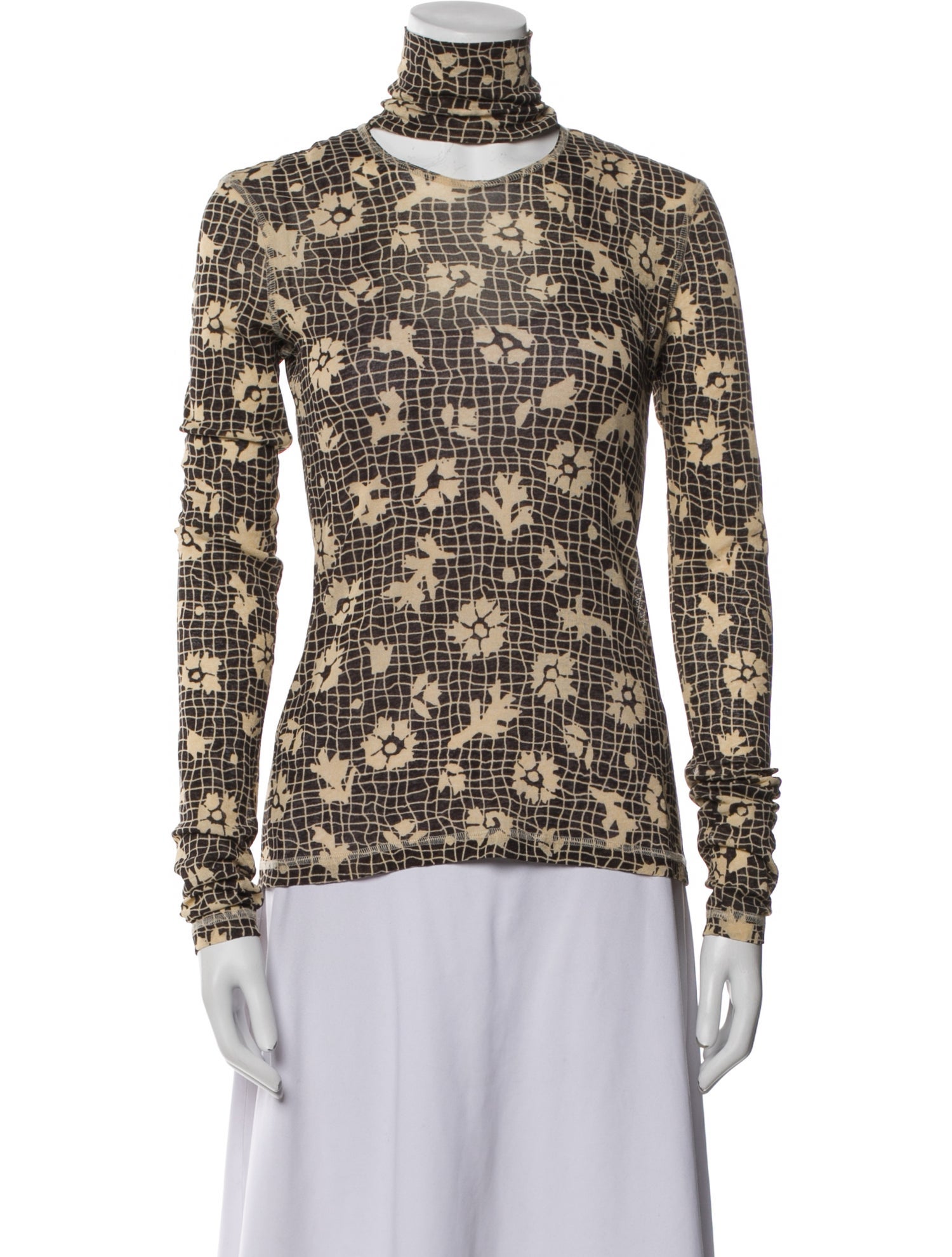 Nanushka Printed Turtleneck Top