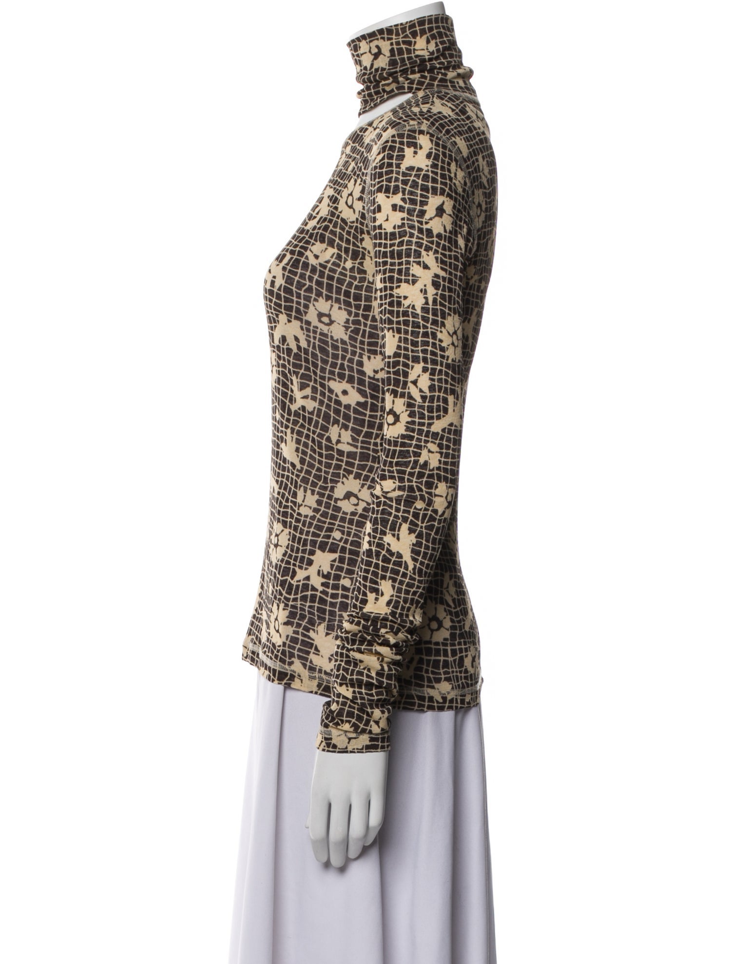 Nanushka Printed Turtleneck Top