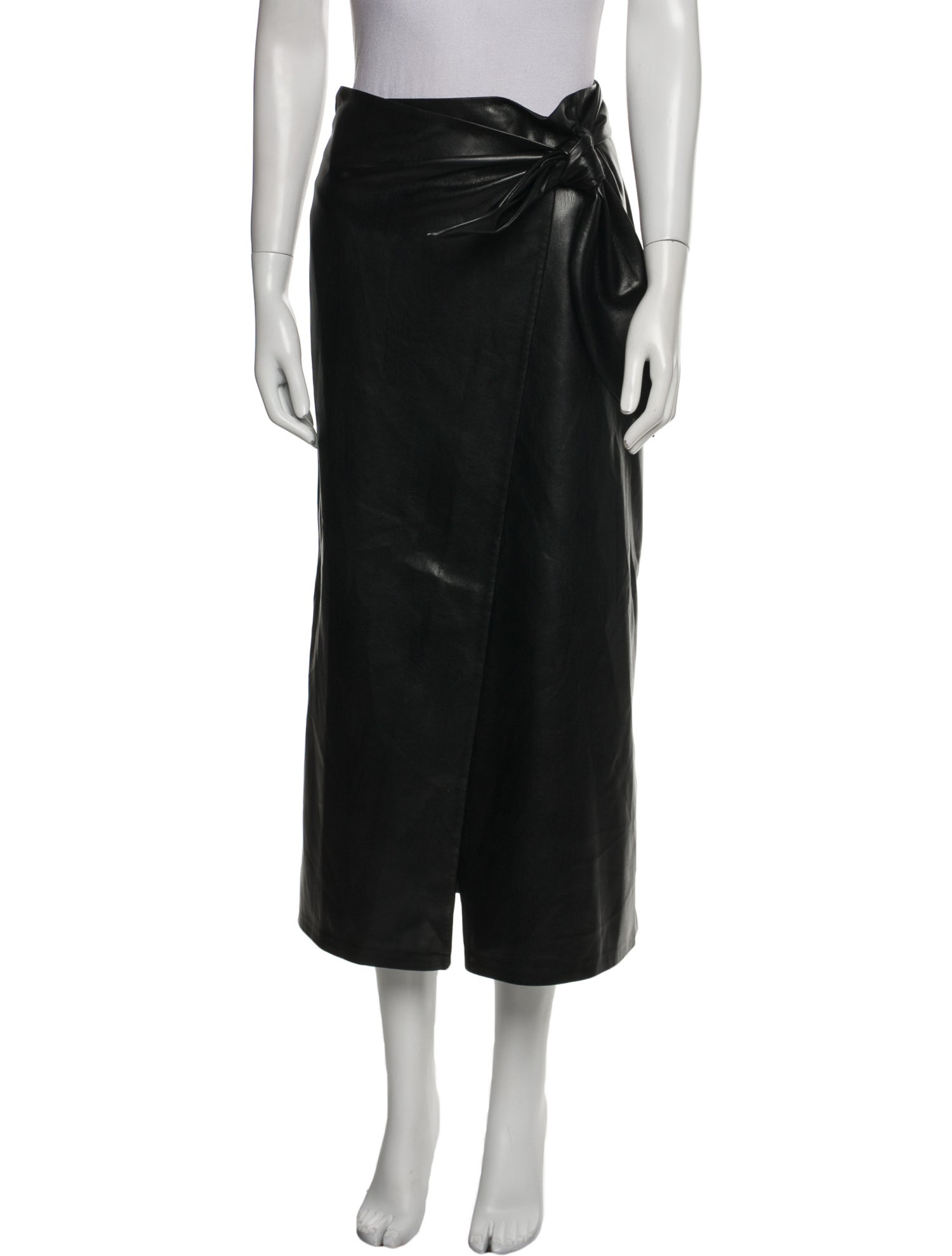 Nanushka Faux Leather Midi Length Skirt