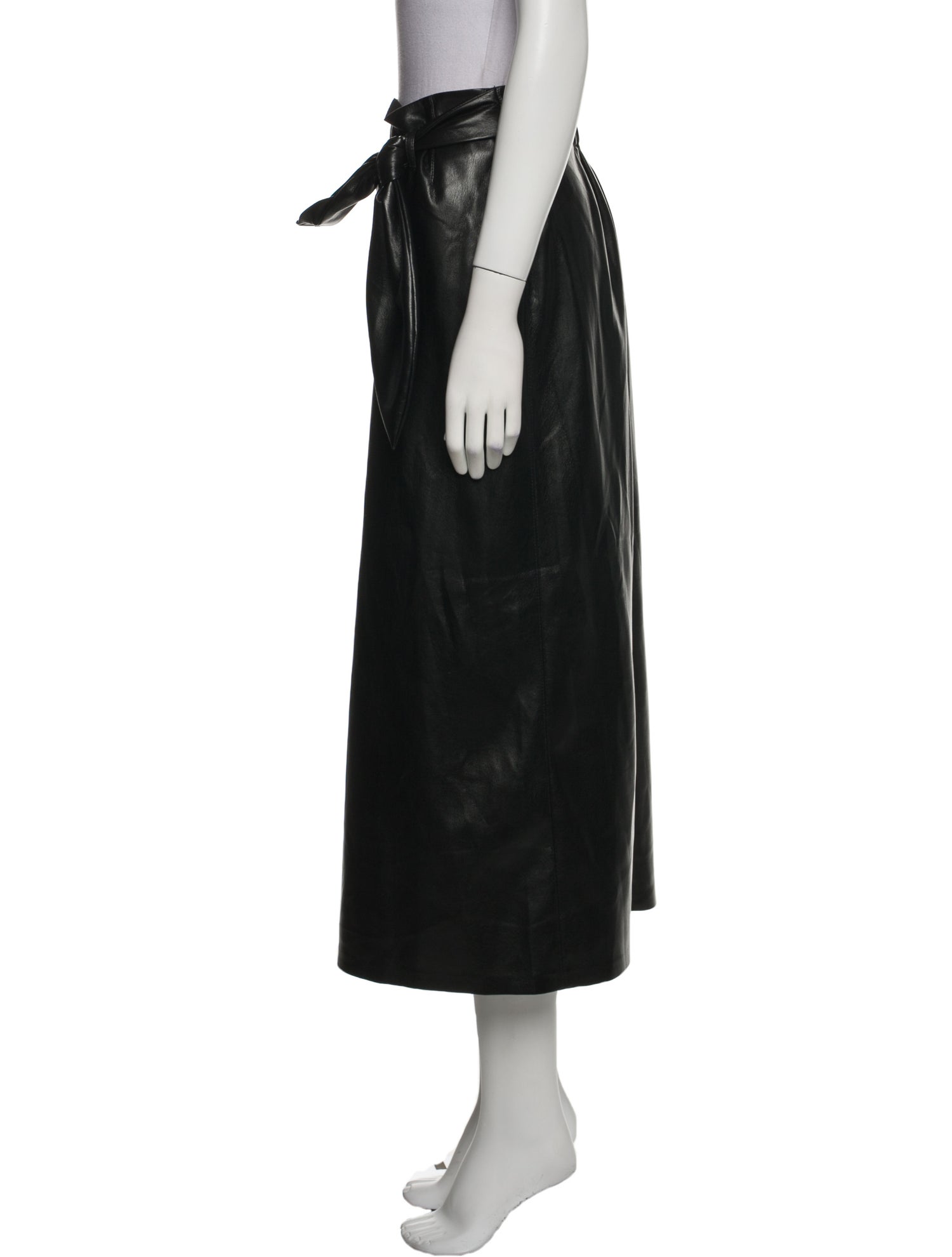 Nanushka Faux Leather Midi Length Skirt