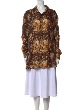 Nanushka Silk Floral Print Tunic