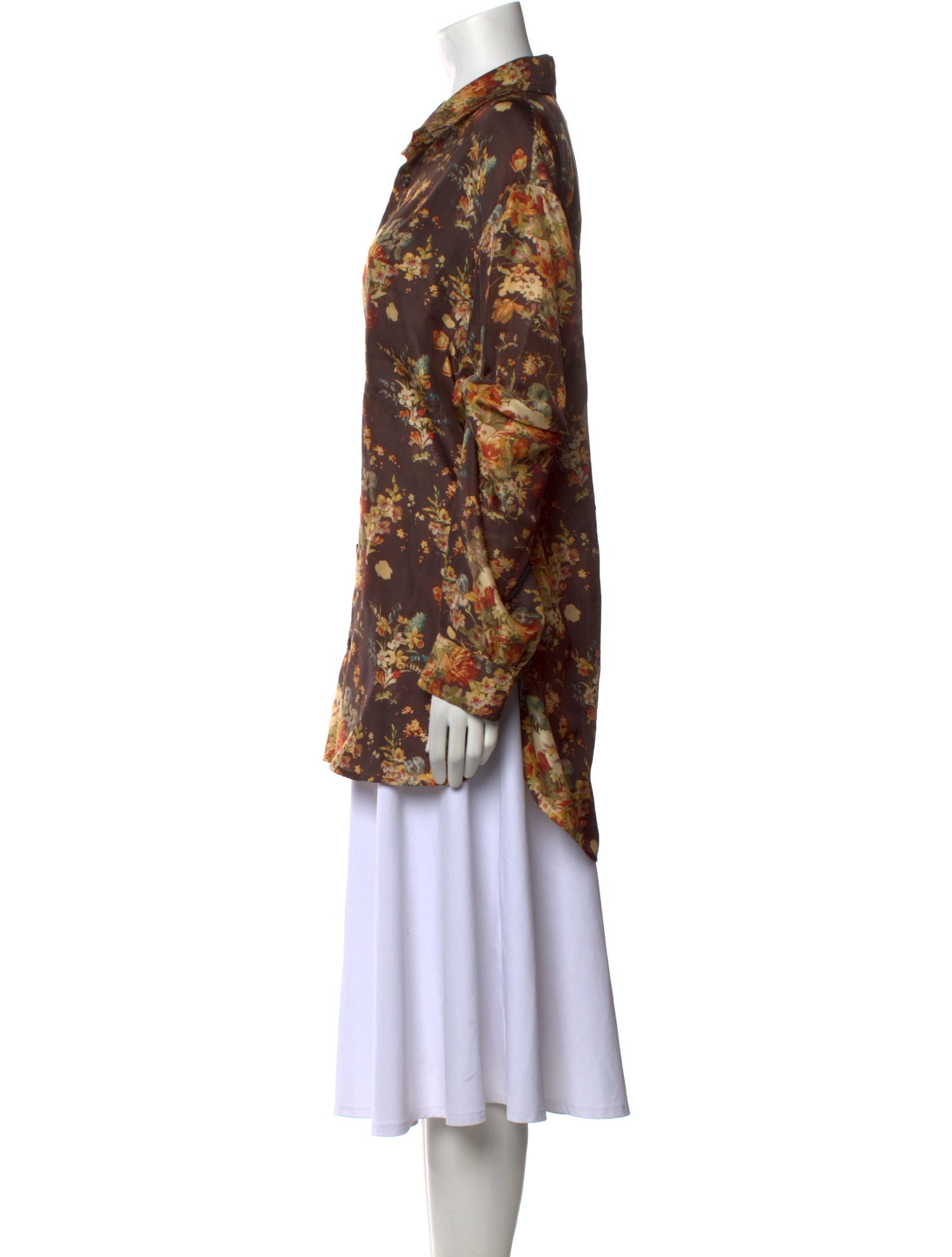 Nanushka Silk Floral Print Tunic